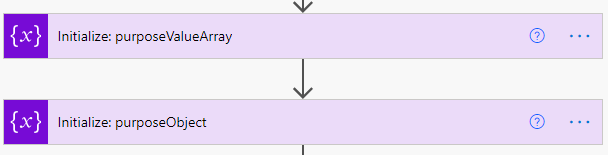 Power Automate - Initializing variables for iterating an object array