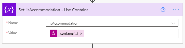 Power Automate - Setting a variable using a Contains Expression