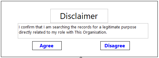 A Disclaimer in SSRS