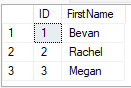 Example Table Customer